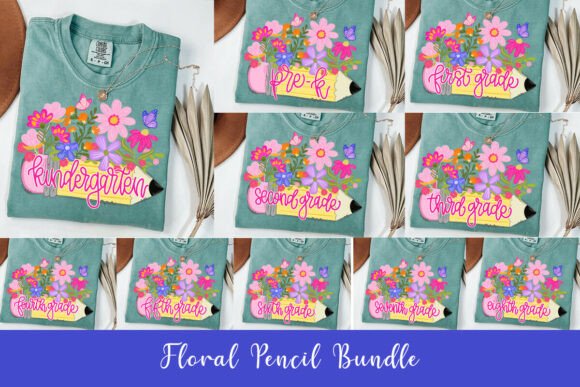 Download Hand-painted Floral Pencil School Grade Bundle - Pen Collection