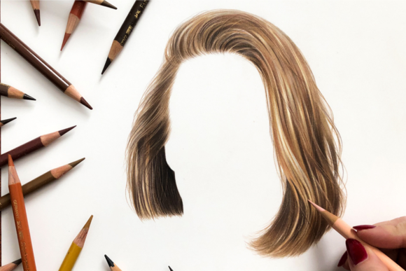 Download Drawing Hair with Colored Pencils - Pen Collection